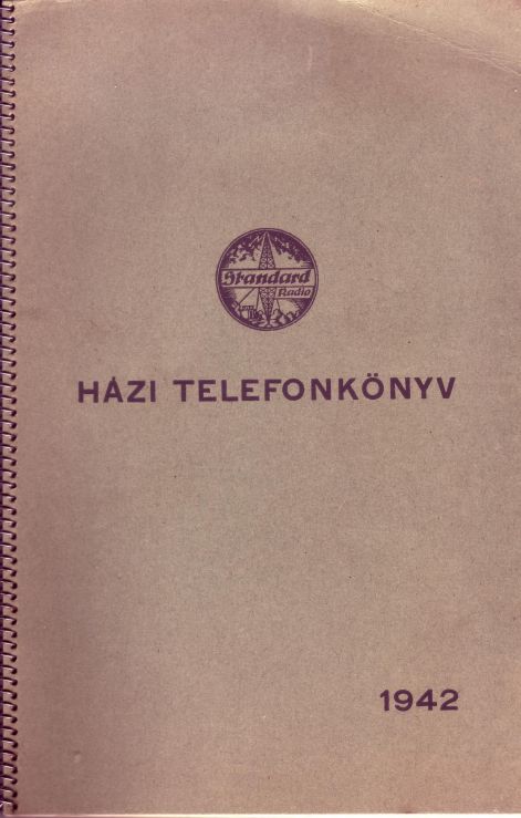 STANDARD TELEFONKÖNYV 1942
